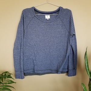 SUNDRY Size 0 Cropped Crew Sweatshirt Blue/Grey